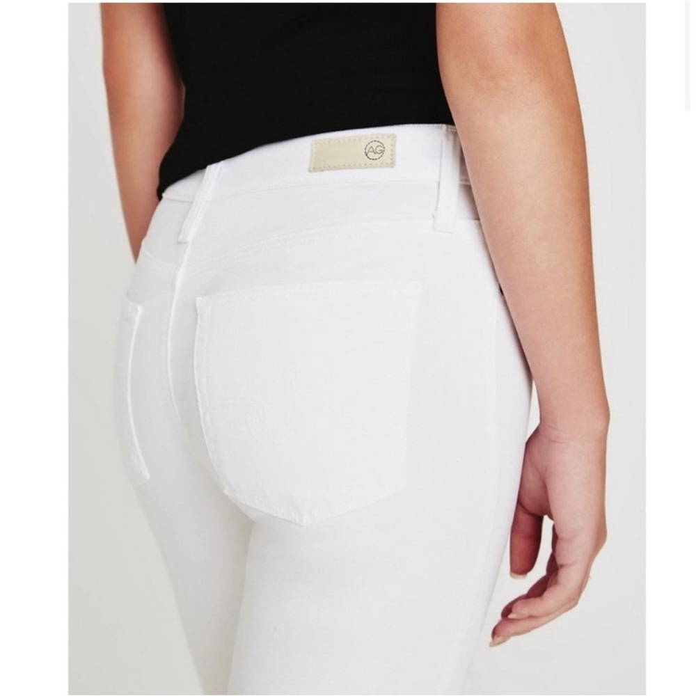 AG ADRIANO GOLDSCHMIED WHITE THE STEVIE ANKLE SLIM STRAIGHT ANKLE JEAN SIZE 27